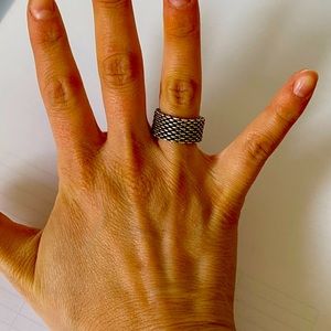 Tiffany mesh ring size 7
